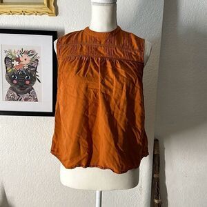 Old Navy Women's Orange Sleeveless Blouse